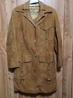 Lamb Suede/Leather Coat Aleksander Made in Norway Ladies Medium/large